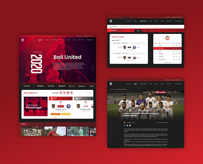 Redesign Website Football - Bali United, Indonesia app design football football web redesigned soccer ui ui design ux ux design webdesign website design