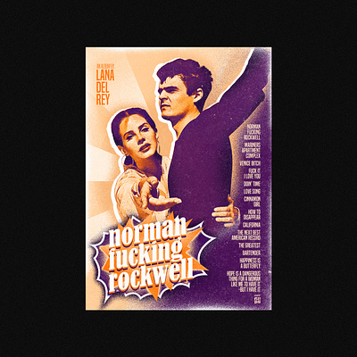 norman fucking rockwell by lana del rey, concept album poster album album poster concept indie lana del rey photoshop poster vintage