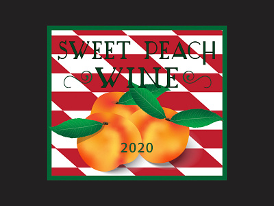 Sweet Peach Wine adobeillustator aiga aigaupstateny albany branding fruit graphicdesign hudson valley illustration peaches typography vector wine wine label design winery