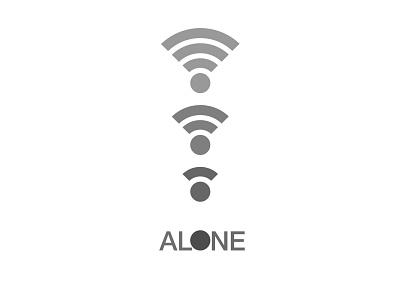 Alone alone design graphic typo typogaphy typographic typography art