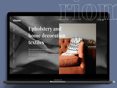 Rioma Redesign. Fullscreen. concept design design figma fullscreen homepage redesign typography ui uiux web webdesign website