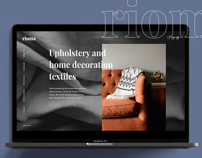Rioma Redesign. Fullscreen. concept design design figma fullscreen homepage redesign typography ui uiux web webdesign website