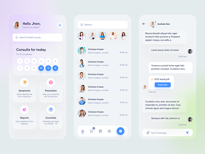 Medical Mobile App clinic doctor doctor app doctor appointment health health app healthcare hospital ios medical medical app medical care medical design medicine medicine app mobile app mobile ui patient patient app product design