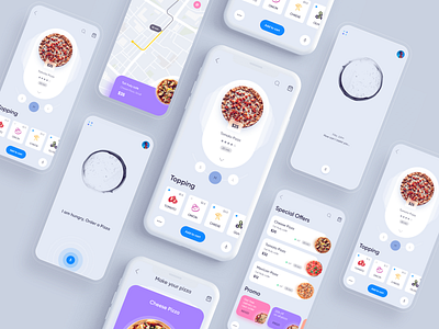 Ai Assist app ui ai app app ui artificialintelligence concept delivery app design ios pizza shot ui xd