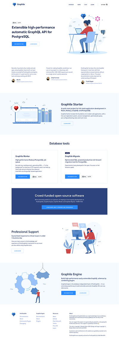 Graphile agency design flat illustration illustrator logo minimal technical design typography ui ux webflow webflow agency webflow designer website