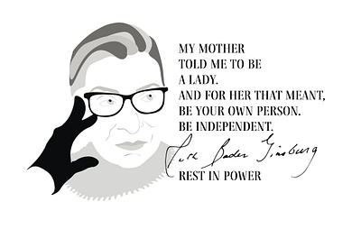 Rest in Power design illustration politics rbg