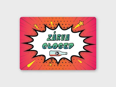 Open/Closed sign for beer shop artwork brand branding design graphicdesign icon illustration illustration art print print design sign vector