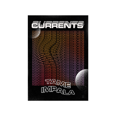 currents by tame impala, concept album poster album album poster currents photoshop poster tame impala vintage