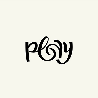 Play custom lettering lettering lettermark play