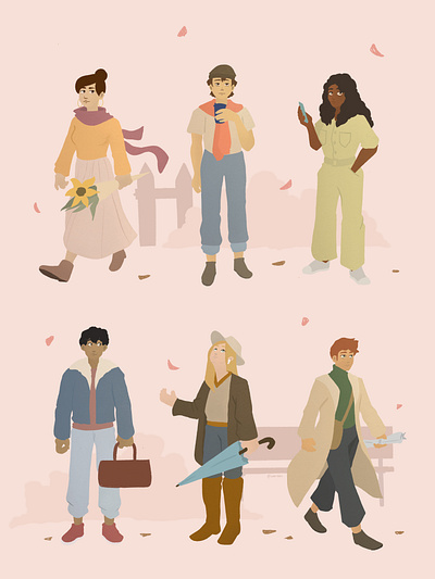 Autumn Looks 1.2 art design graphic design illustration illustrator minimal ui ux vector website