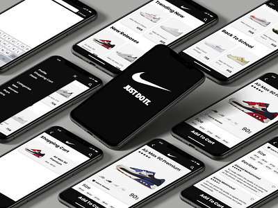 Nike E-Commerce App Concept animation app icon typography ui ux