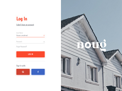 Noug | Sign In app design flat illustration ink logo minimal sign sign in ui up ux ux process website