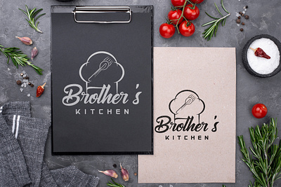 Brother's Kitchen Logo Design (For A Restaurant) branding design graphic design icon illustration illustrator logo photoshop typography vector