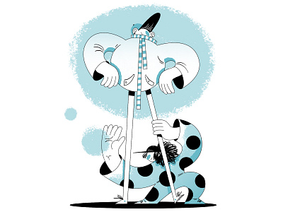 Tall and short affinity blue boys cap character circus design digital friends graphics hands illustration people raster short stripes tall vector