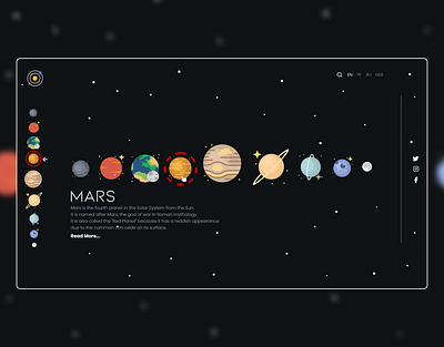 Planets Web Design adobexd design planets ui ux web webdesign website