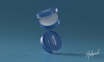 Nviea Cream Photorealistic Render 3dproductdesign animaiton blender blender3d blue brand identity branding c4d cinema4d design flat gif minimal octane photorealism photorealistic product design