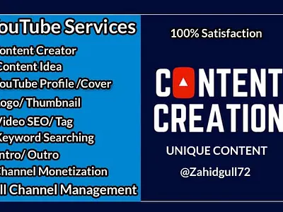 YouTube content creator and video editing channel manager content creation content creator content management content marketing youtube youtube banner youtube channel youtube content creator youtube intro youtube logo youtube thumbnail
