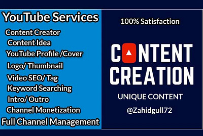 YouTube content creator and video editing channel manager content creation content creator content management content marketing youtube youtube banner youtube channel youtube content creator youtube intro youtube logo youtube thumbnail