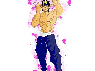 Hood Kujo Jotaro fanart illustrator jojo s bizarre adventure jojo s bizarre adventure