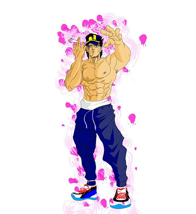 Hood Kujo Jotaro fanart illustrator jojo s bizarre adventure jojo s bizarre adventure