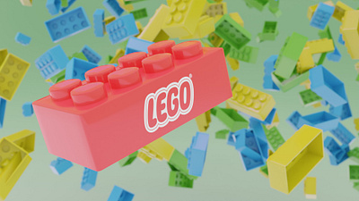 LEGO bricks 3d 3d model blender3d branding render