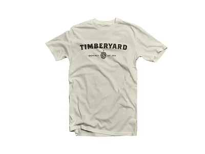 Timberyard Text Design - Unused T-Shirt Design beer beerlover branding brewery craftbeer drinklocal hop massachusetts simple text timberyard typogaphy