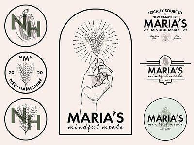 Maria s Mindful Meals Flash Sheet badge logo badgedesign branding design flash sheet logo