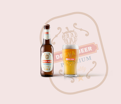 DREVA BEER PREMIUM beer beer branding beer label brand brand design brand identity branding branding design design graphicdesign logo logo design logodesign logos logotype mockup premium premium mockup premium psd