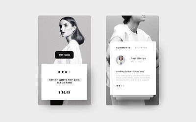 Envato app black design minimal ui uiux white