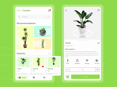 Plant Shop UI Design app clean design minimal mobile typography ui ux