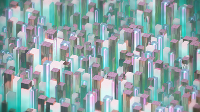 Cube Forest-1 3d art illustration