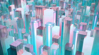 Cube Forest-2 3d art illustration