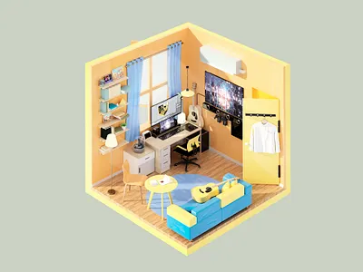 一个人的世界 3d art illustration