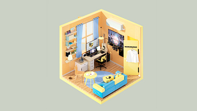 一个人的世界 3d art illustration