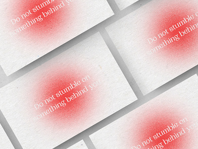 Do not stumble on something behind you. branding branding design business cards logo print stationary