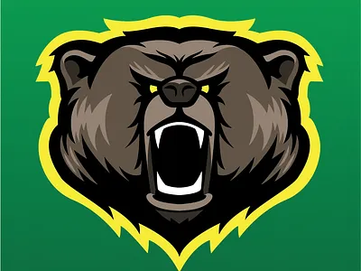 Grizzly - Team Mascot Logo bear branding grizzly grizzly bear logo logo design sports branding sports design sports logo vector