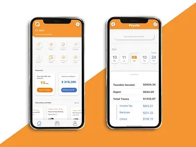 Payslip App UI design ui ux