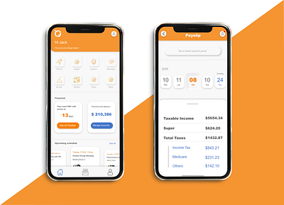 Payslip App UI design ui ux