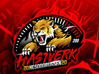 SABERTOOTH HASTVERK artwork esportlogo gaming logo logo racing tiger