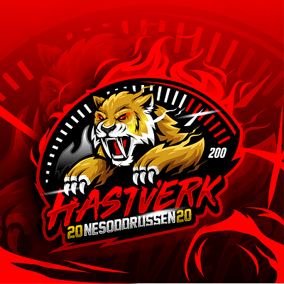 SABERTOOTH HASTVERK artwork esportlogo gaming logo logo racing tiger