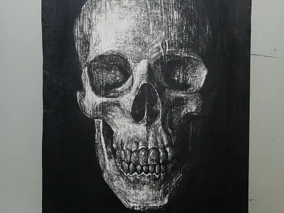 Scratch skulls design illustration typography