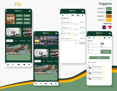 HOUTEL App app design mobile ui mobileappdesign uidesign uiinspiration uiux uiuxdesign