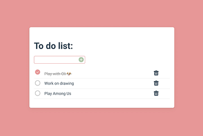 To Do List css design list react todo todolist ui