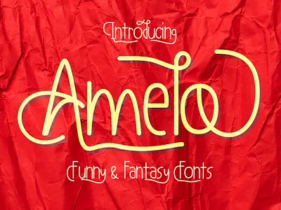 Amelo Funny & Fantasy Fonts branding design font font awesome font design fonts handlettering letter lettering logo typogaphy