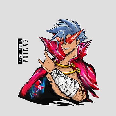 KAMINA | GURREN LAGANN anime art character characterdesign design design art gurrenlagann illustration illustration art kamina kaminaart meatval