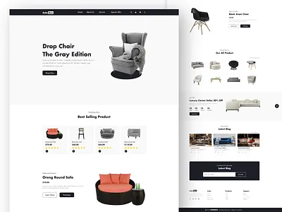 Sofa Website design chair chair design design sofa table ui ux website design