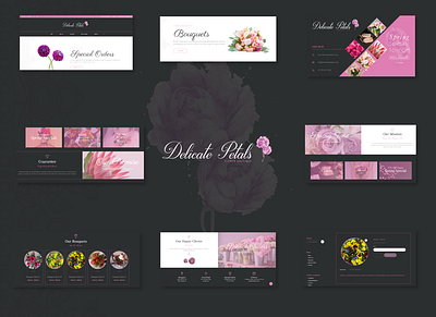 Delicate Petals (eCommerce) branding design ecommerce illustration landing page logo web website