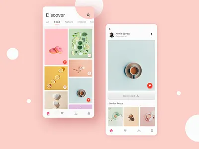 Stock Photos App app design icon illustration illustrator minimal pastel pastel color ui ux