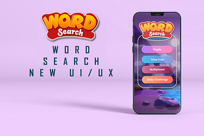 Word Search Game Design UI 2020 brain games crossword design designers game design logo puzzle puzzle games trivia ui ux vector word word search