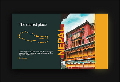 Nepal travel UI branding design flat logo minimal ui ux vector web website